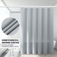 thumbnail image 5 of Shower Curtain Set Dark Blue Geometric Fabric with Hooks for Bathroom, 5 of 6