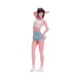 thumbnail image 3 of Figura femenina a escala 1/64, figura de resina realista para dioramas, modelo de , mini para decoración de escritorio, escena en miniatura., 3 of 9