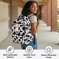 thumbnail image 5 of Yspwyqan Teen Girls Backpack, 17 Inch Lightweight School Bag, Multi-Pocket Fits 15.6 Laptop, Cute Cow Print Casual Daypack for Camping Back to School Gifts, 5 of 7