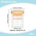 thumbnail image 2 of 10PCS Transparent Glass Bottle with Bamboo Screw Cover 12ml/0.4oz Mini Transparent Glass Bottles for Candy Tea and Other Small Items, 2 of 9