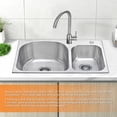 thumbnail image 2 of DIRECTUNIT 18 Gauge Stainless Steel Kitchen Sink Drop-In Top Mount 2-Hole 31.5", 2 of 5