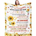 thumbnail image 1 of daughter gifts blanket 50"x60" - daughter gift from mom - Best birthday gifts for daughter - perfect daughter gifts ideas - to my daughter gifts throw blanket - daughter gift Sunflower Blanket, 1 of 6