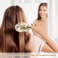thumbnail image 6 of Wood Paddle Brush with Cushion & Round Hair Brush Lily Motifs Pattern Detangling Brush for All Hair Types, 6 of 7