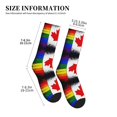 thumbnail image 3 of Women's Men's Canada Gay Pride Flag Colorful Novelty Pattern Crew Athletic Socks, 3 of 7