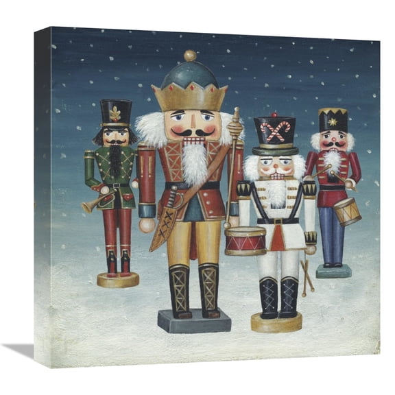 Global Gallery's 'King Nutcrackers Snow' by David Carter Brown Stretched Canvas Wall Art