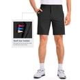 thumbnail image 3 of PULI Men’s Golf Shorts 9" Inseam Stretch Water-Resistant Quick Dry 5 Pockets Casual Travel Hiking, 3 of 7