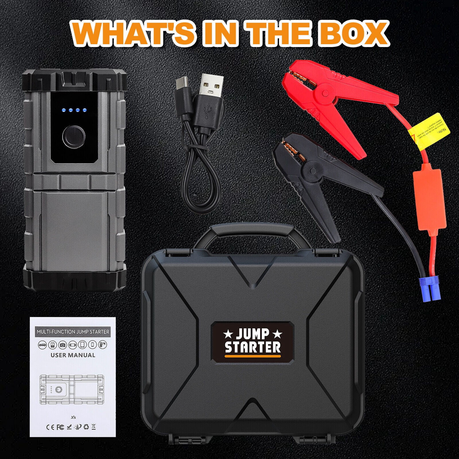 NEW 4000A Car Jump Starter Booster Jumper Portable Power Bank Battery Charge US Stock