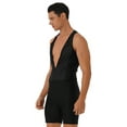 thumbnail image 4 of Nyeemya Men's Zip Up Racer Back Unitard Swimming Wetsuit Sleeveless Drifting Surfing Kayaking Rowing Black L, 4 of 7