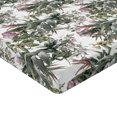 thumbnail image 4 of Ambesonne Vintage Fitted Sheet, Retro Bloom Exotic Leaves, Twin Size, Reseda Green and Rose, 4 of 5