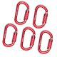 thumbnail image 1 of 5 piezas Mosquetón de resistencia Cola escalada deportiva tipo D arnés de andamio de Espeleología de seguridad rojo, 1 of 8