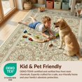 thumbnail image 4 of Design&I 6'x9' Washable Area Rug Snag-Free Boho Quartered Table Motif Symmetrical Interlocking Mediterranean for Dining Room, Under Office, 4 of 7