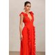 thumbnail image 2 of Vestido Trinvilla Deep-V sin mangas con pliegues maxi para mujer, 2 of 6