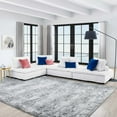 thumbnail image 6 of Modway Saunter 4-Piece Tufted Fabric Fabric Sectional Sofa, 6 of 13