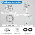 thumbnail image 4 of Costway High Pressure Shower Head Combo Handheld Shower Head & Rainfall Showerhead White, 4 of 10
