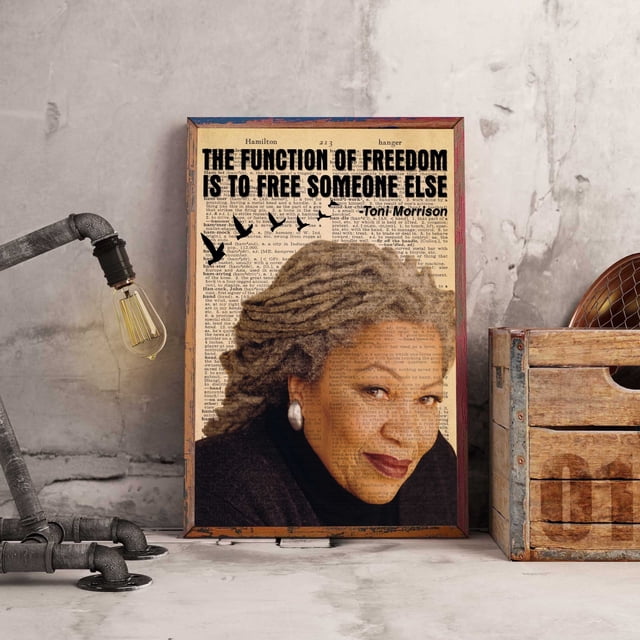 MoritanX Toni Morrison Poster, Toni Morrison Quote Poster, The Function of Freedom Is To Free Someone Else Poster, Toni Morrison Portrait Poster