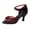 Brick Red, variant on Womens Latin Dance Shoes High Heel Sandals For Women Knot Decor Buckle Strap Dress Shoes Comfortable Mid Heel Sole Dance Sandals US :6