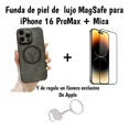 thumbnail image 2 of Funda Para iPhone 16 Pro Max Magsafe Uso Rudo Piel + Mica, 2 of 5