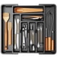 thumbnail image 1 of Organizador de cajones para cubiertos Pipishell, expandible, negro, 1 of 7