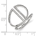thumbnail image 3 of Bague en Argent Sterling Rhodié Poli CZ Taille 8, 3 of 3