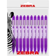 Zebra Z-Grip Smooth Ballpoint Pen - 1.0mm - Violet Ink - Pack of 10 - in Zebra Packaging