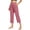 Hot Pink, variant on Women's Cotton Linen Pants Petite Summer Lightweight High Waist Straight Leg Breathable Relaxed Fit Daily Casual Trousers