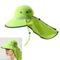 thumbnail image 2 of High Visibility Fluorescent Color Fisherman Hat Wide Brims Sunshade Hat with Sun Protections For Outdoor Enthusiast, 2 of 18