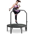 thumbnail image 1 of STAWAY 40" Foldable Mini Fitness Trampoline for Adults - 330 lbs Capacity, Adjustable Handle, High-Strength Springs, Easy Storage, Quick Setup, 1 of 9