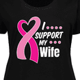 thumbnail image 4 of Inktastic Breast Cancer Awareness I Support My Wife with Pink Ribbon Women's Plus Size T-Shirt, 4 of 5
