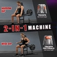 thumbnail image 2 of Seated Dip Machine, 400LBS Strength Training Upper Body Machine with Tricep Dip Press & Cable Bar for Home Gym, 2 of 10