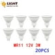 thumbnail image 2 of Bombilla Led de ahorro de energía Mr11 GU4, foco Cob de 12V, 3W, 3000k, 4000k, 6000k, luz cálida para decoración del hogar, reemplazo de lámpara halógena, 20 Uds., 2 of 4