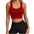 thumbnail image 2 of Sentmoon Camisoles d'Été pour Femmes Col Rond Sans Manches Blouses Habillées de Vacances pour Femmes Couleur Unie Coupe Régulière Hauts pour Femmes pour Sortir et Concerter Rouge G, 2 of 7