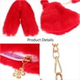 thumbnail image 3 of Bamboohart Joli Sac à Main Moelleux Rouge en Forme de Cœur en Fourrure pour Femmes, 3 of 6