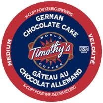 Timothy's Coffee K-Cup Coffee Pods, German Chocolate Cake Flavored, 24 Count for Keurig