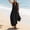 Black, variant on Women's Cotton Halter Deep V‑Neck Wide‑Leg Jumpsuit Sleeveless Loose‑Fit Casual One‑Piece Pants with Side Pockets Navy XL(XL)