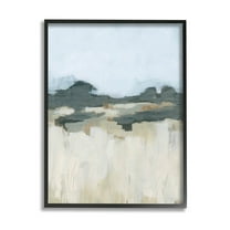 Stupell Industries Countryside Grass Landscape Scene Painting Black Framed Art Print Wall Art, Design by June Erica Vess