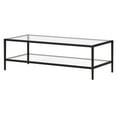 thumbnail image 3 of Evelyn&Zoe Hera 54" Wide Rectangular Coffee Table with Glass Shelf, Blackened Bronze, 3 of 7