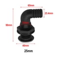 thumbnail image 6 of Boat Hose Pipe Elbow Bilge Pump Drain Nylon With Stainless Thru Hull 20/25Mm Bilge Drain Outlet Boat Replacement Accessories, 6 of 9
