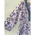 thumbnail image 6 of Purple Kitty Flower Printed Cotton Dress Floral Dress, Cotton Block Print Dress, Long Dressing Gown,Indian Cotton Dress, 6 of 7