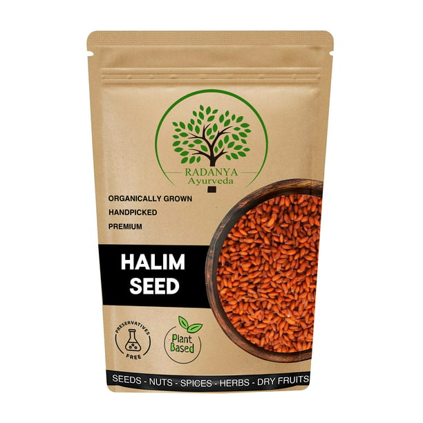 RADANYA Ayurveda Halim Seeds ( Aliv Seeds For Eating ) - 250 Gm - Protein  Rich Garden Cress Seeds for Hair Growth - Sourced From Organic Farms -  
