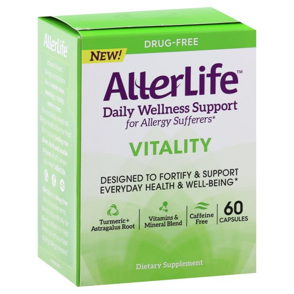 Allerlife Vitality Capsules, Daily Allergy Supplements for Everyday