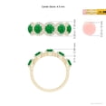thumbnail image 4 of ANGARA Natural Half Eternity Five-Stone 1.75 ct Emerald Halo Ring in 14K Yellow Gold for Women (Size-4.5mm) | May Birthstone, Birthday, Anniversary, Jewelry Gift for Women | Natural Emerald Ring, 4 of 9