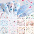 thumbnail image 1 of Patrones Navidad Nail Art Stickers Calcomanías, autoadhesivas Nail Stickers Santa Claus Snowflake Snowman Christmas Bell Tree Stick Elk para Christams Nail Decorations kaili Sencillez, 1 of 5