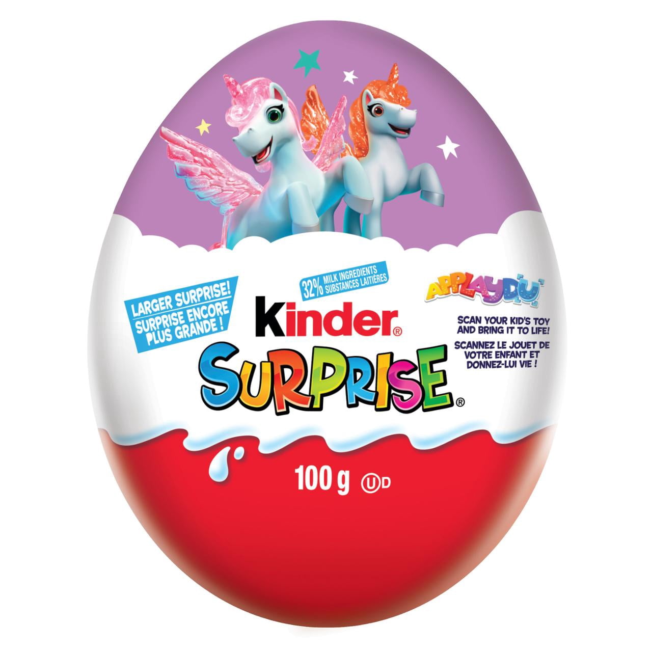Kinder Present Kinder Surprise Milk Chocolate Egg with Toy, Easter Egg. Pink, Large ...