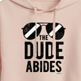 thumbnail image 3 of The Big Lebowski - The Dude Abides - Juniors Cropped Pullover Hoodie, 3 of 5