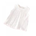 thumbnail image 1 of Wisremt Sleeveless Shirts Summer Girls Blouses Tops Linen Cotton Lace Casual Baby Girl Shirts for Children Kids Clothing Shirts, 1 of 6