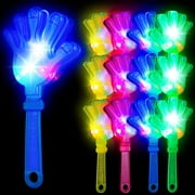 LED Light up Hand Clappers Noisemakers Plastic Musical Instrument Novelty Assortment , 12 Pack