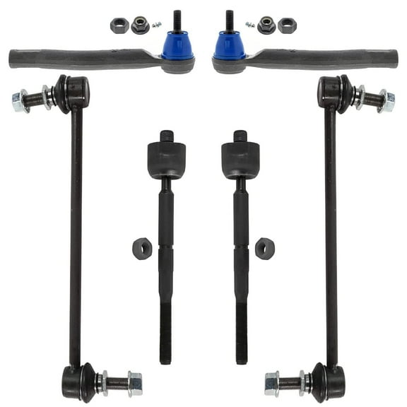 Detroit Axle - Front Inner & Outer Tie Rod Ends   Sway Bar End Links Replacement for Nissan Sentra NV200 Chevrolet City Express - 6pc Set