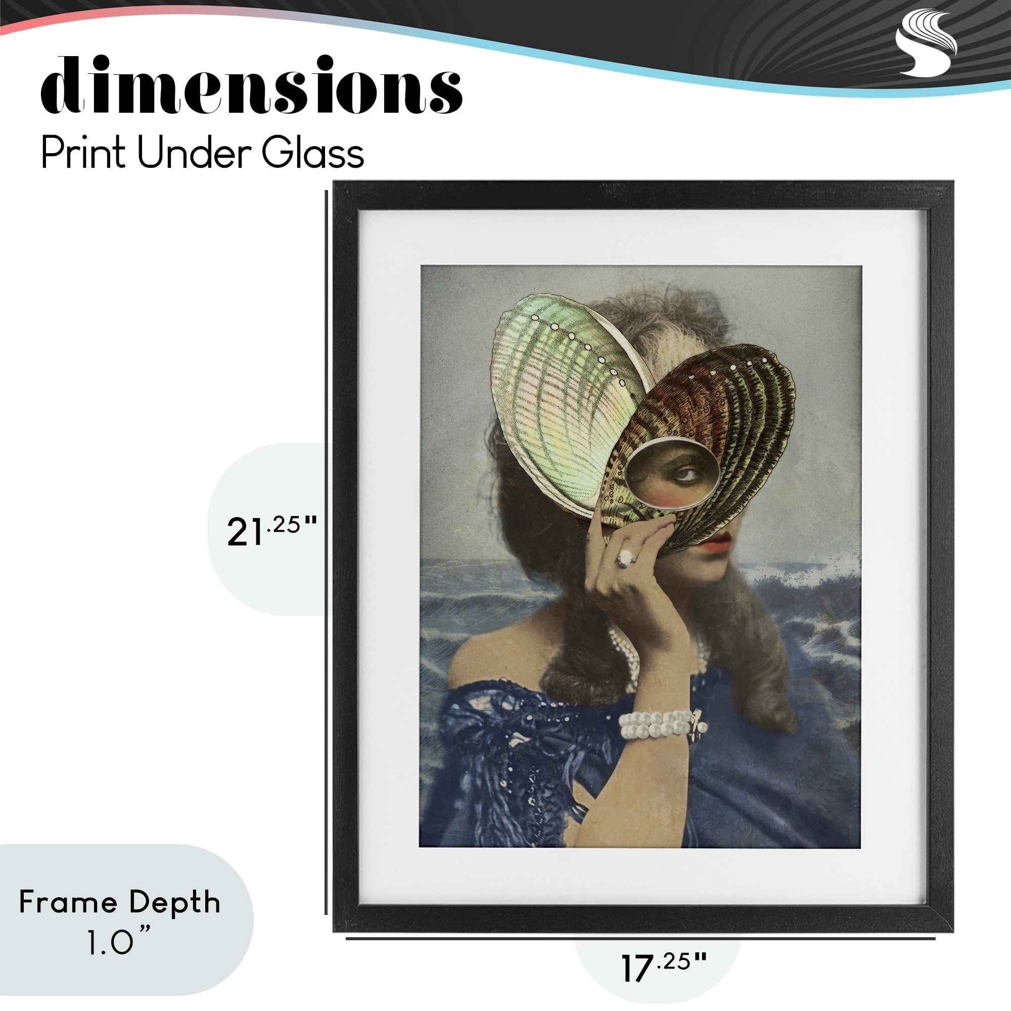 Stupell Industries Portrait of Naturalist Black Framed Print Under Glass, design by Victoria Barnes