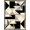 Black Cream Gray, Pattern 12, variant on ODIKA 8'x10' Washable Area Rug Modern Composition Scattered Dots Triangles Contrasting Block for King Size Bedroom Under Bed, Master Suite, Non-Shedding, Easy Care