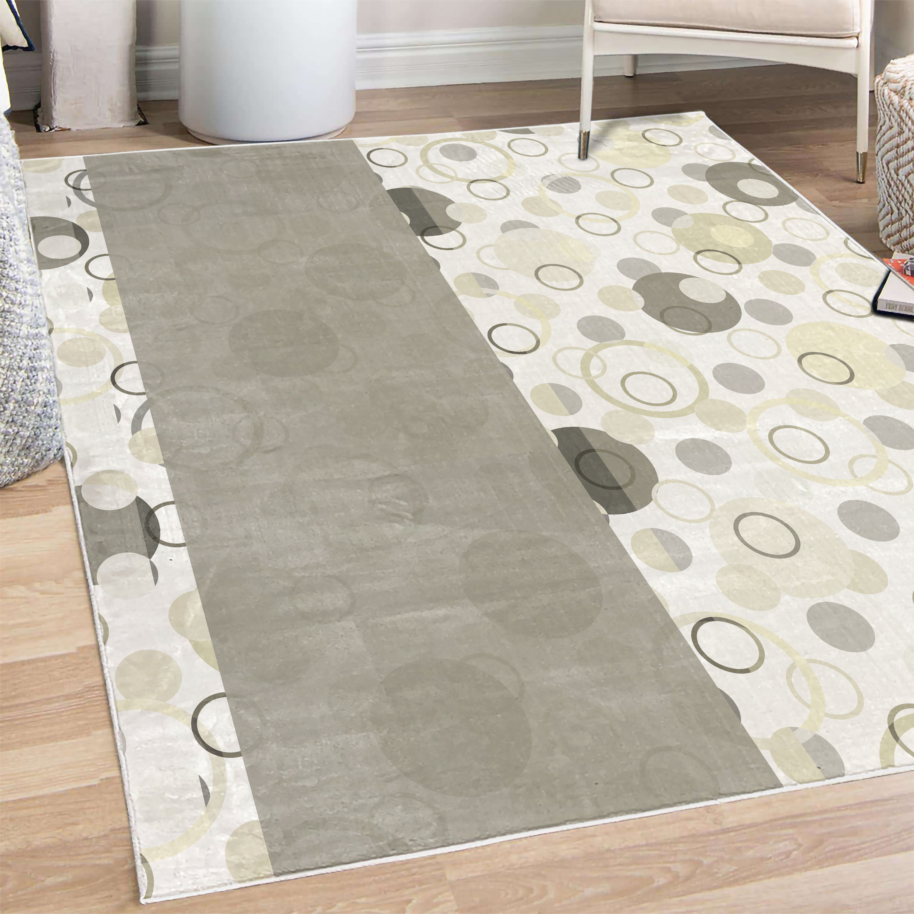 Abstract Decorative Rug, Circular Shaped Round Interlace Forms ...